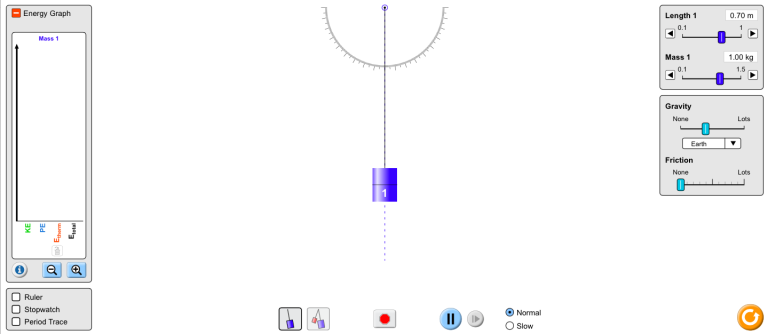 Pendulum, energy conservation